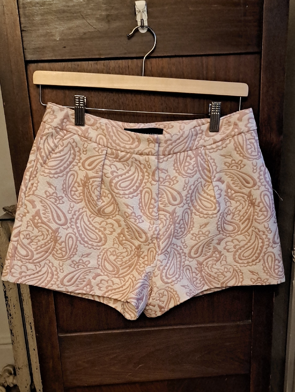 Victoria Beckham For Target Pink Paisley High Waist Shorts